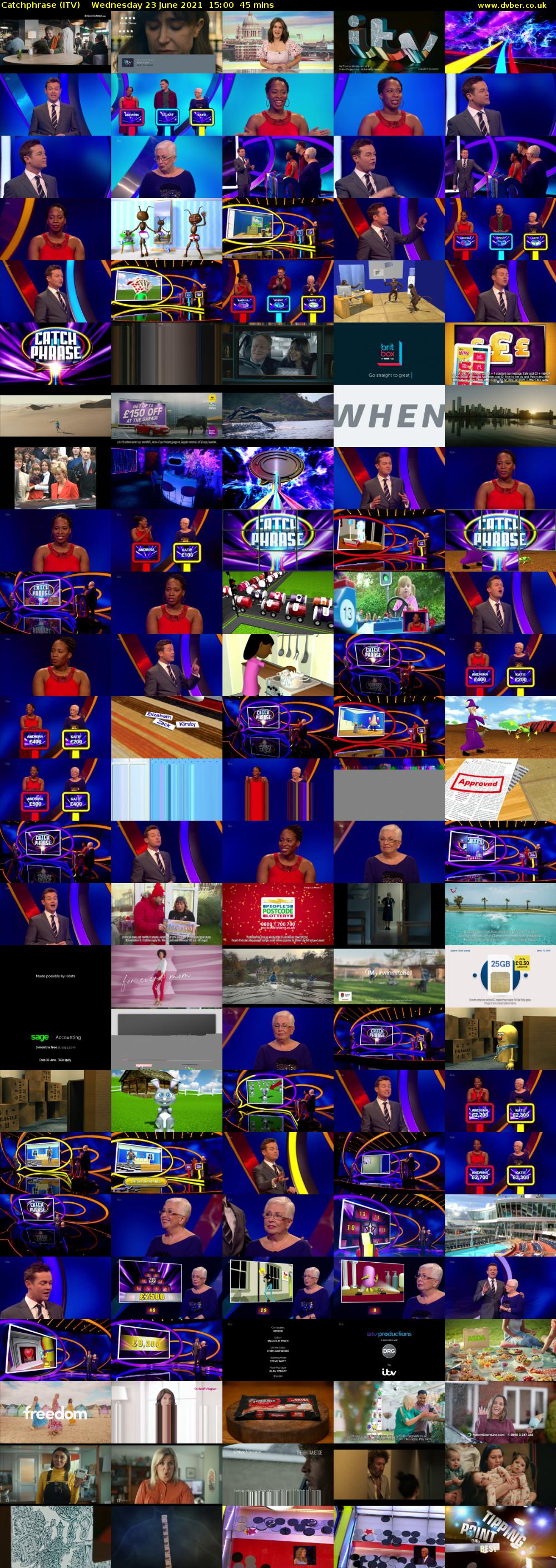 Catchphrase (ITV) Wednesday 23 June 2021 15:00 - 15:45