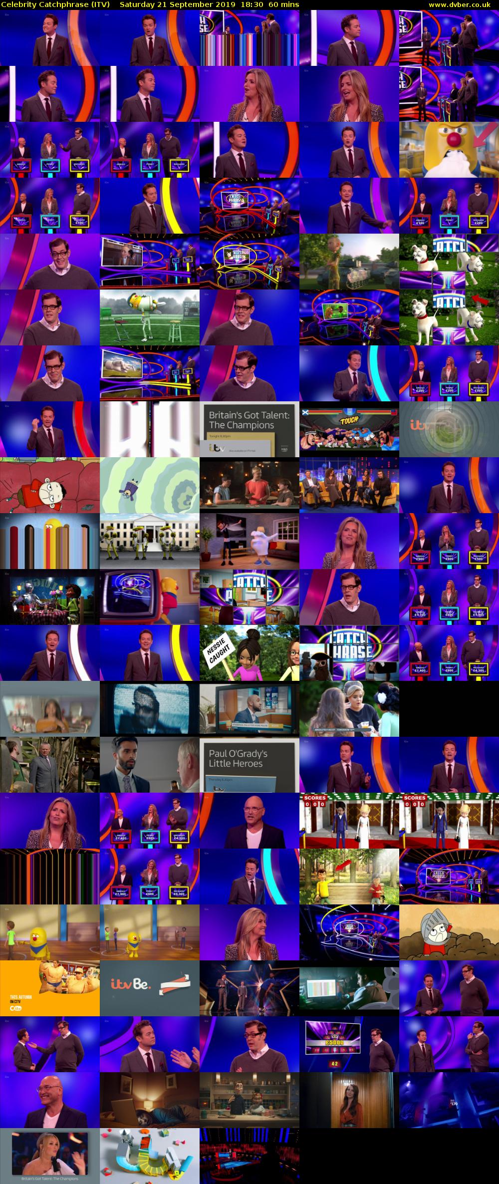 Celebrity Catchphrase (ITV) Saturday 21 September 2019 18:30 - 19:30