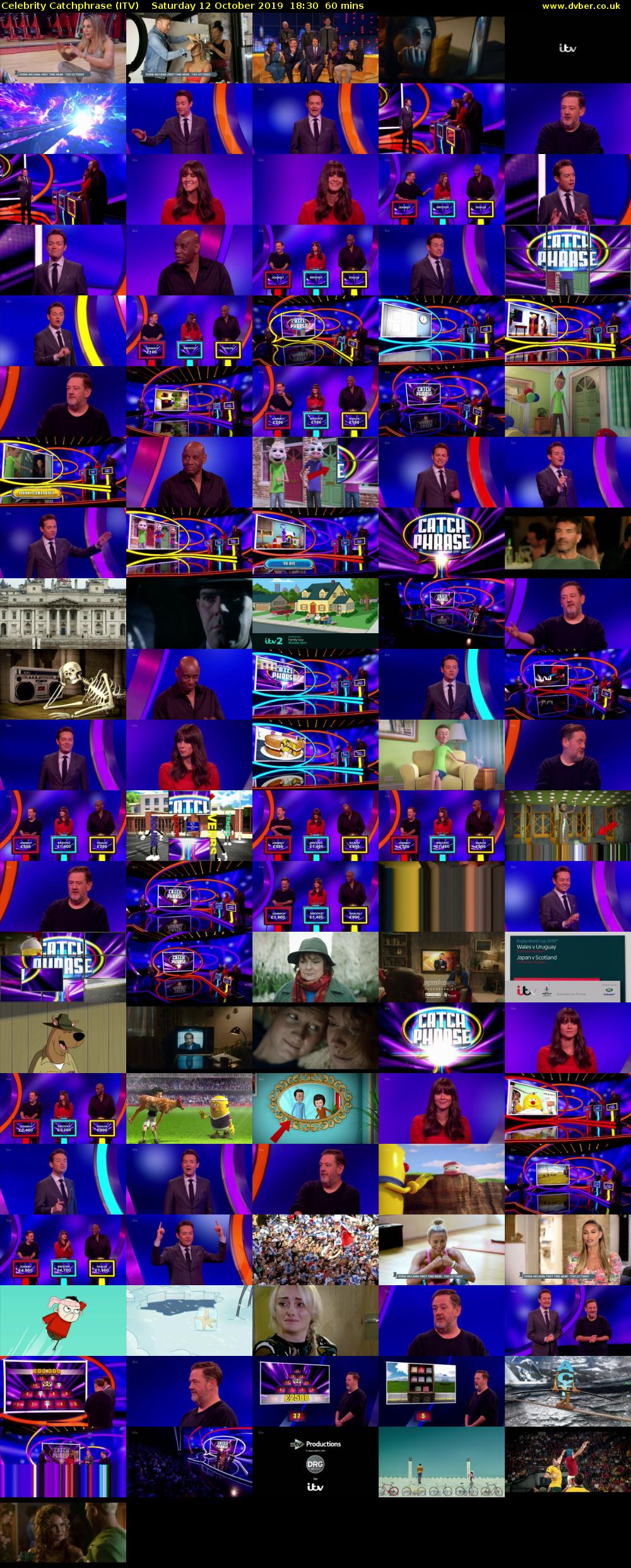 Celebrity Catchphrase (ITV) Saturday 12 October 2019 18:30 - 19:30