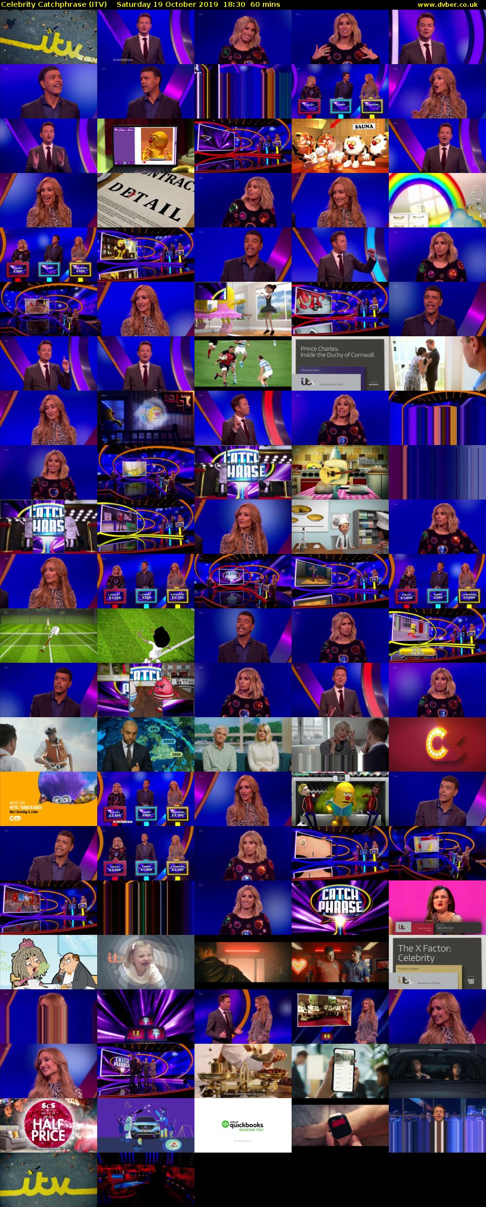 Celebrity Catchphrase (ITV) Saturday 19 October 2019 18:30 - 19:30