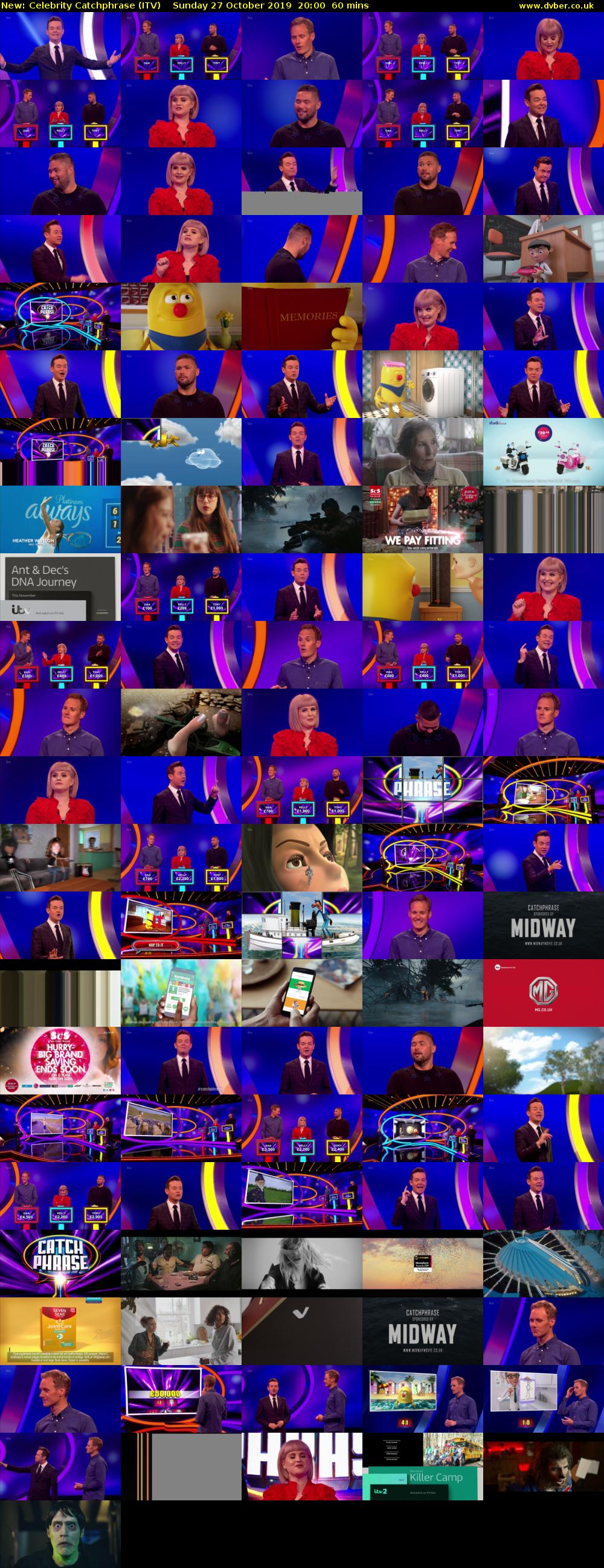 Celebrity Catchphrase (ITV) Sunday 27 October 2019 20:00 - 21:00