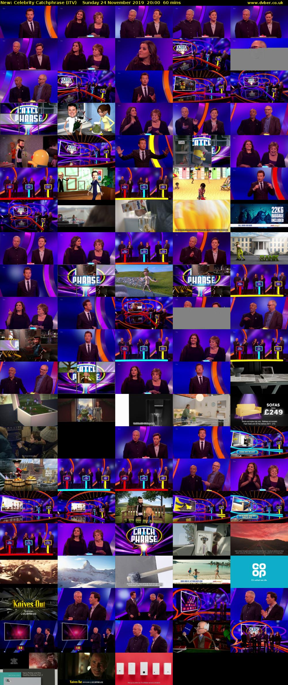 Celebrity Catchphrase (ITV) Sunday 24 November 2019 20:00 - 21:00