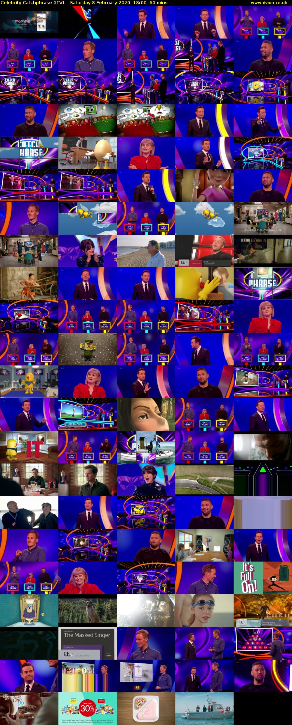 Celebrity Catchphrase (ITV) Saturday 8 February 2020 18:00 - 19:00