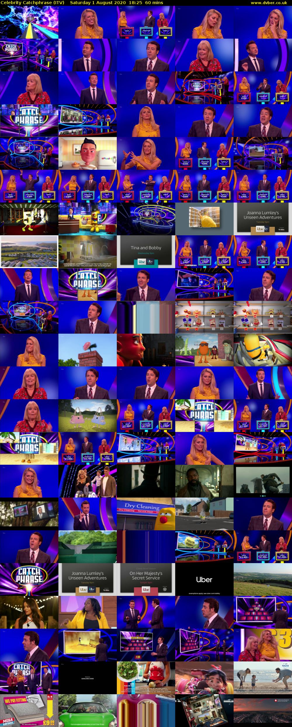 Celebrity Catchphrase (ITV) Saturday 1 August 2020 18:25 - 19:25