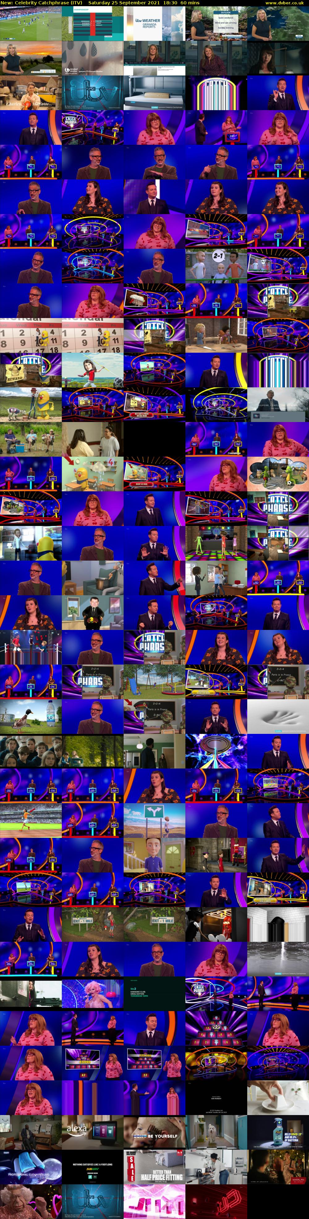 Celebrity Catchphrase (ITV) Saturday 25 September 2021 18:30 - 19:30