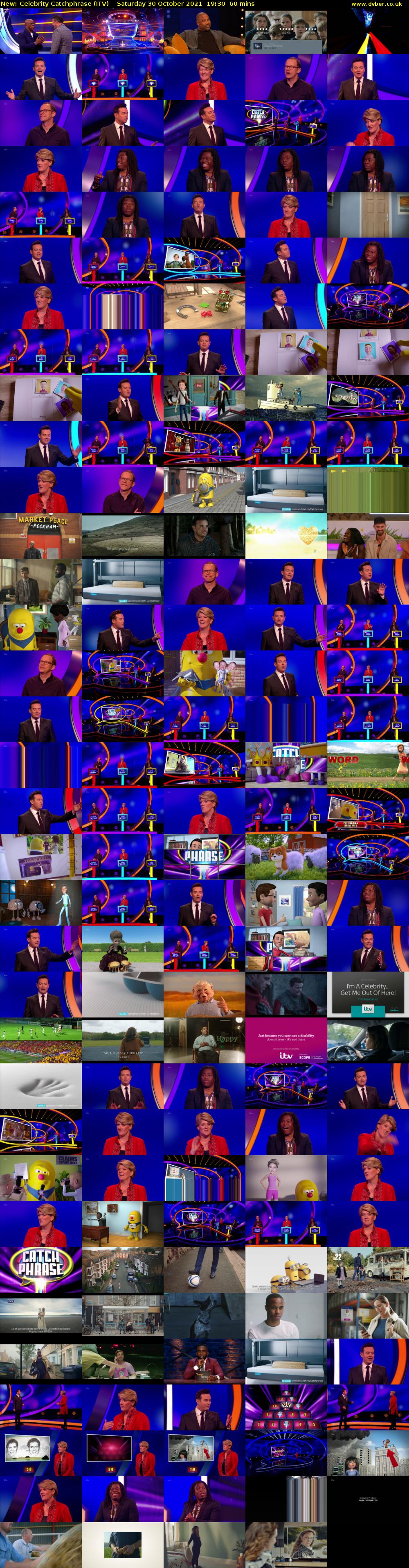 Celebrity Catchphrase (ITV) Saturday 30 October 2021 19:30 - 20:30
