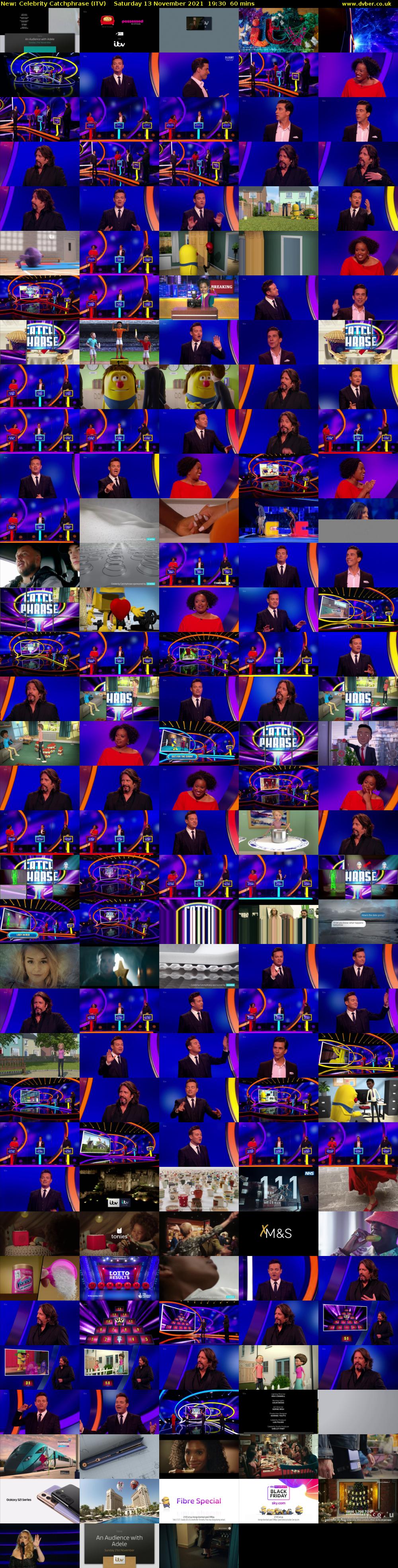 Celebrity Catchphrase (ITV) Saturday 13 November 2021 19:30 - 20:30