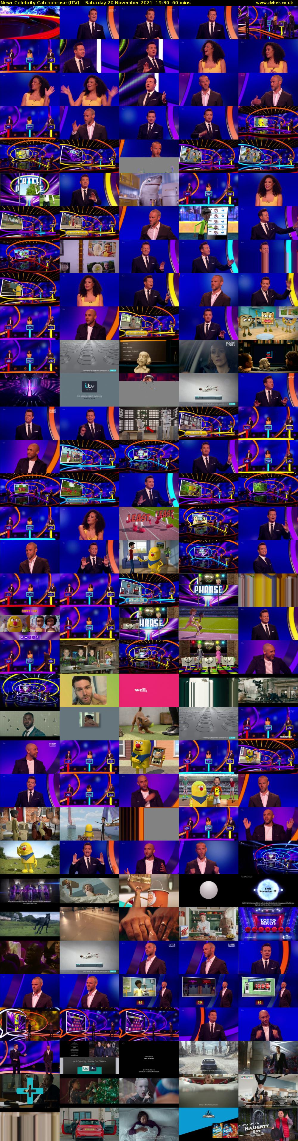Celebrity Catchphrase (ITV) Saturday 20 November 2021 19:30 - 20:30