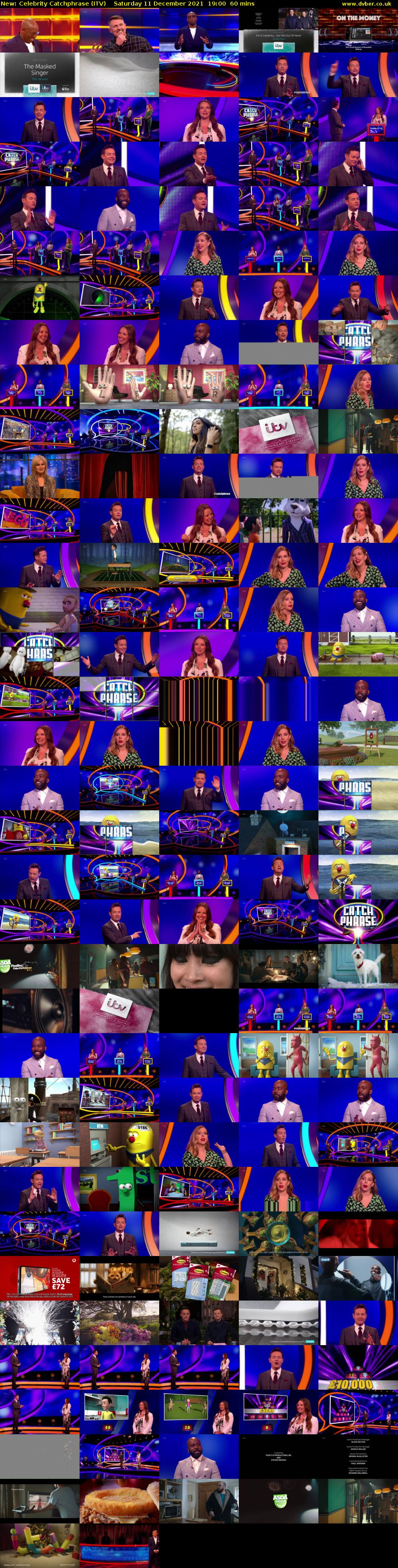 Celebrity Catchphrase (ITV) Saturday 11 December 2021 19:00 - 20:00