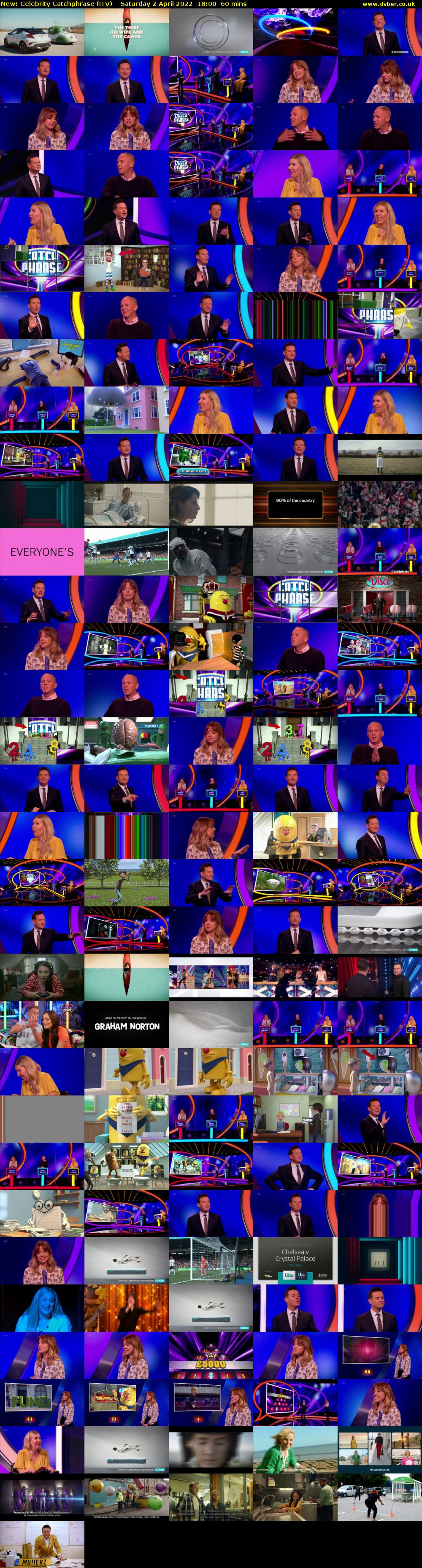 Celebrity Catchphrase (ITV) Saturday 2 April 2022 18:00 - 19:00