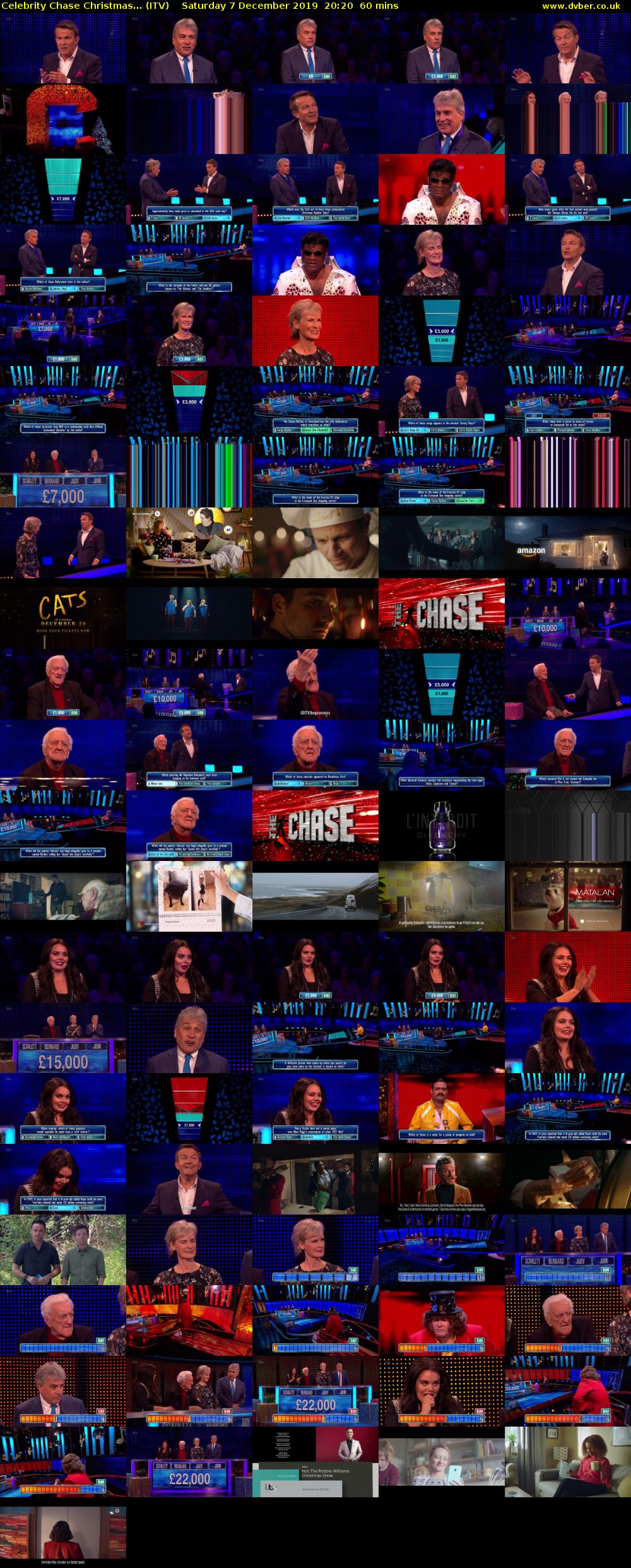 Celebrity Chase Christmas... (ITV) Saturday 7 December 2019 20:20 - 21:20