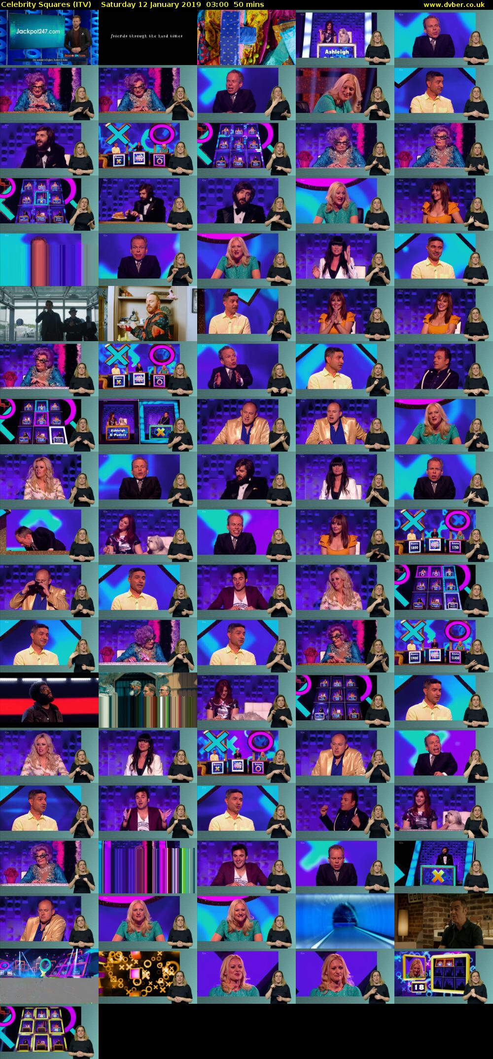 Celebrity Squares (ITV) Saturday 12 January 2019 03:00 - 03:50