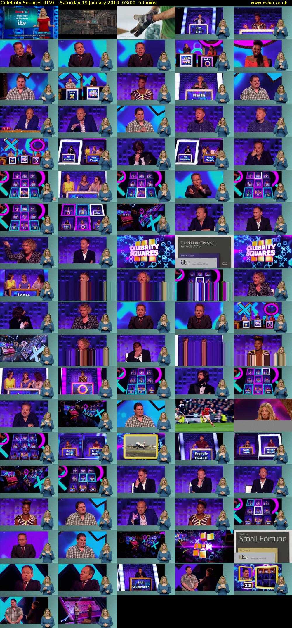 Celebrity Squares (ITV) Saturday 19 January 2019 03:00 - 03:50
