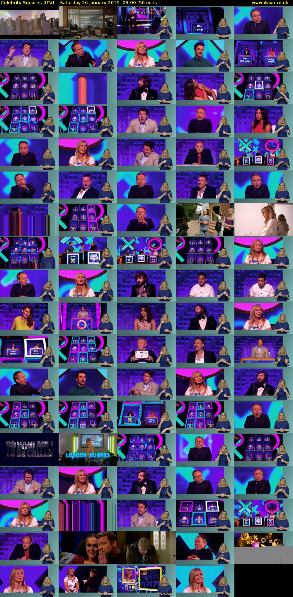 Celebrity Squares (ITV) Saturday 26 January 2019 03:00 - 03:50