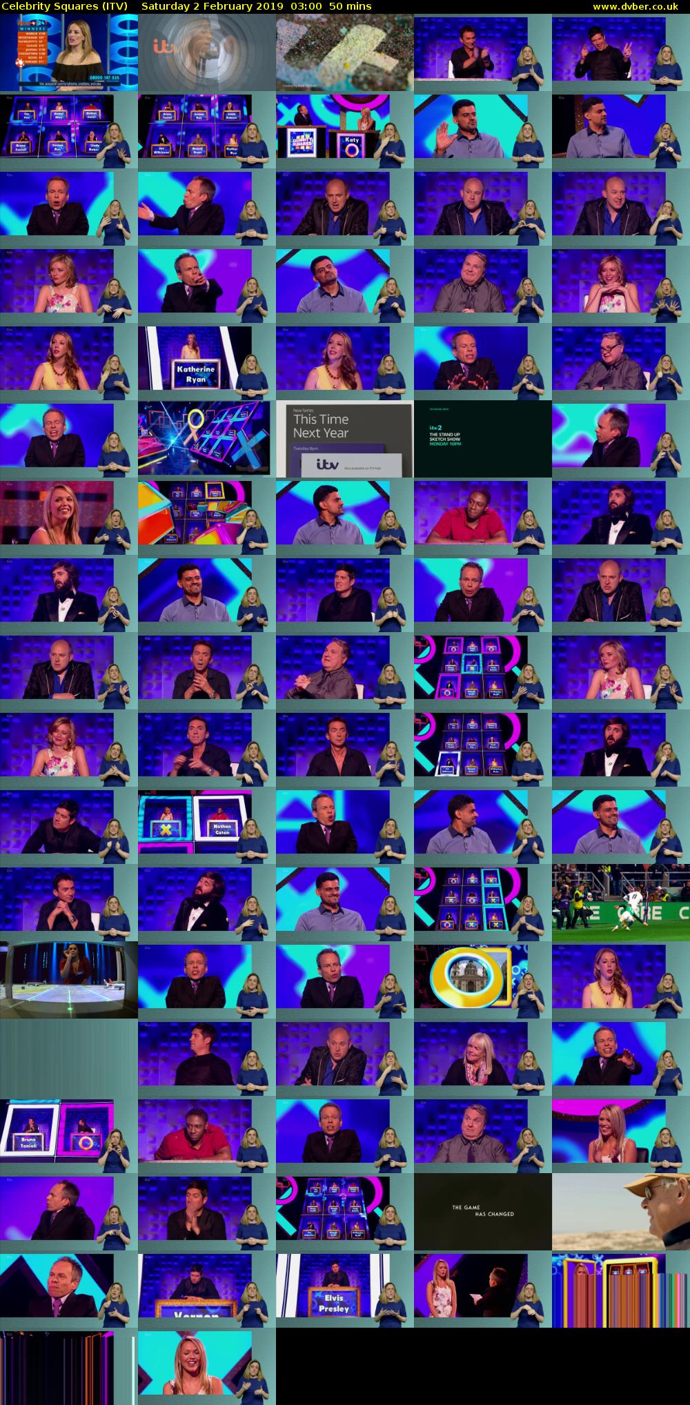 Celebrity Squares (ITV) Saturday 2 February 2019 03:00 - 03:50