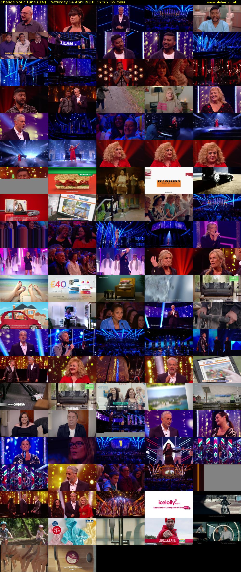 Change Your Tune (ITV) Saturday 14 April 2018 12:25 - 13:30