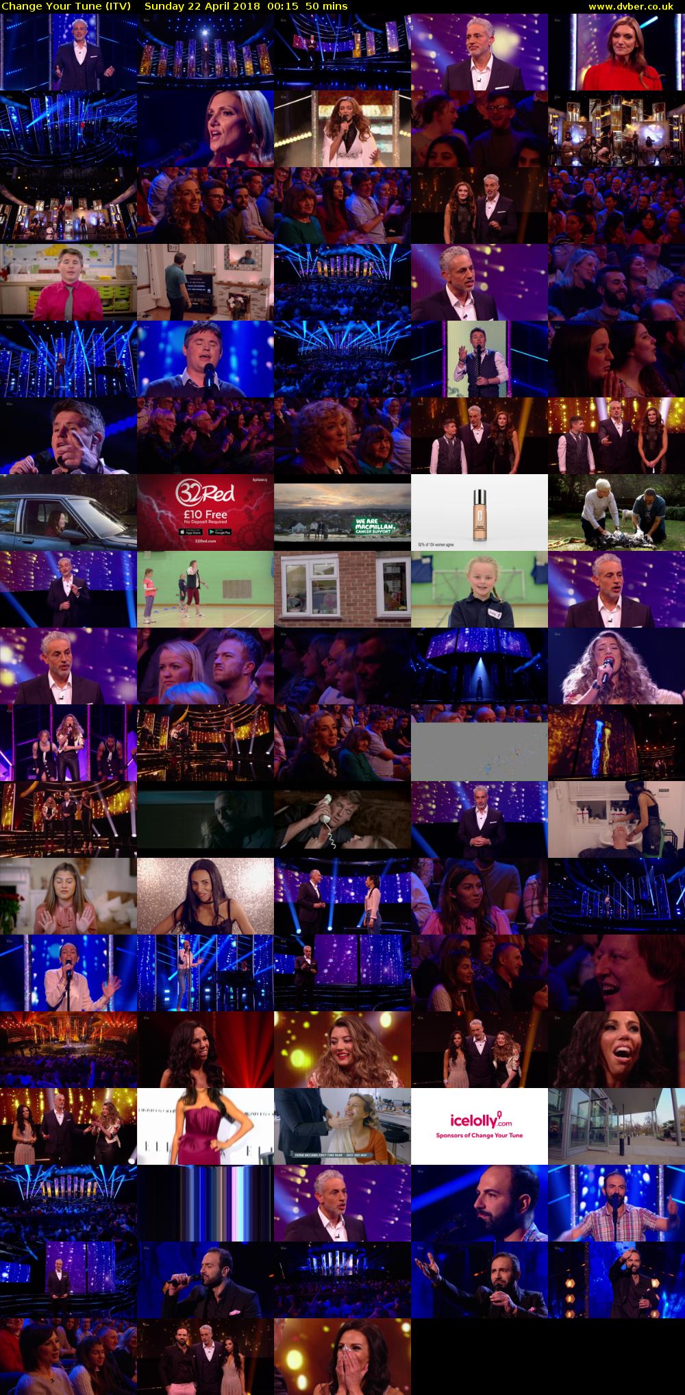 Change Your Tune (ITV) Sunday 22 April 2018 00:15 - 01:05