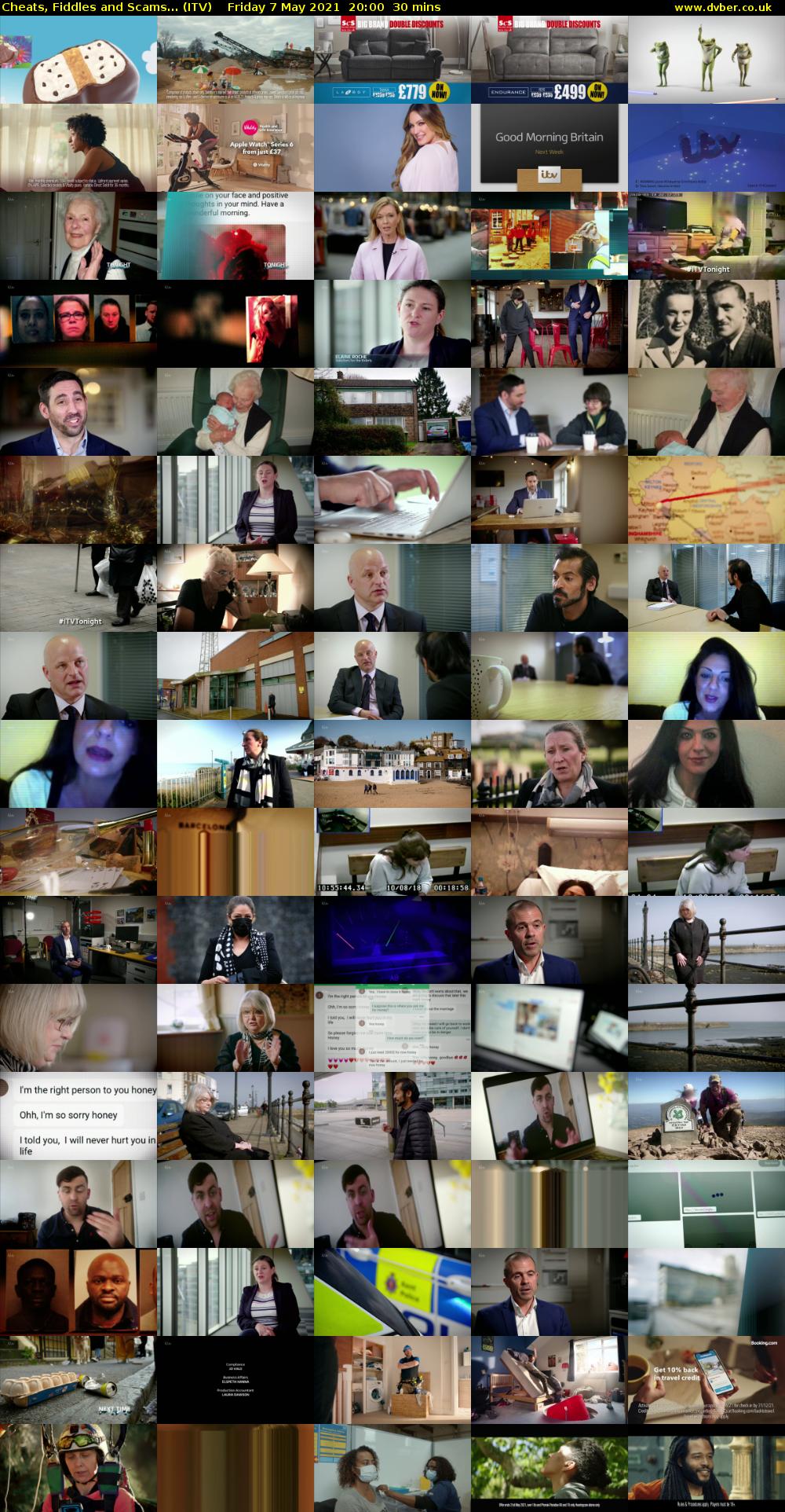 Cheats, Fiddles and Scams... (ITV) Friday 7 May 2021 20:00 - 20:30