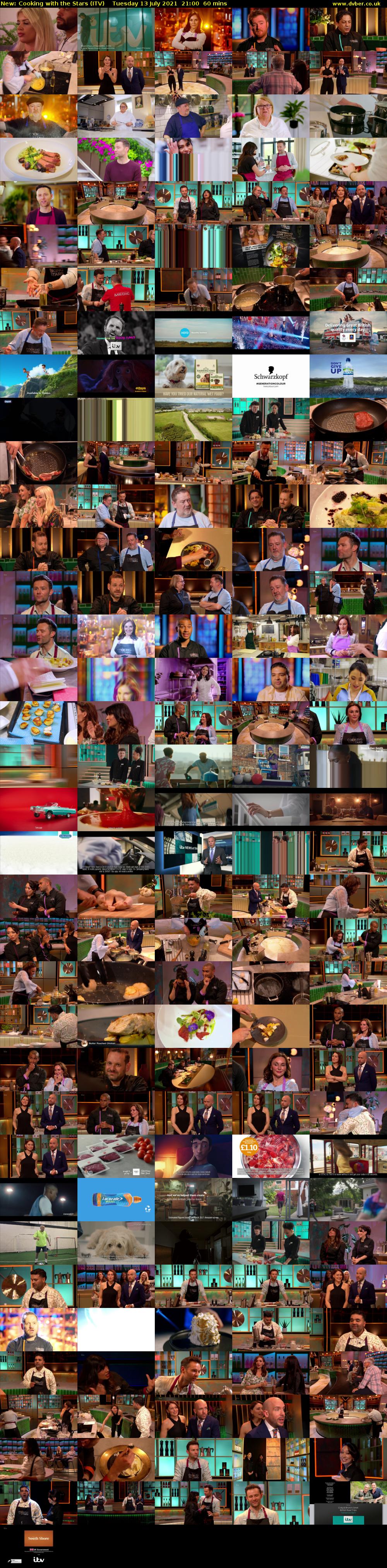 Cooking with the Stars (ITV) Tuesday 13 July 2021 21:00 - 22:00