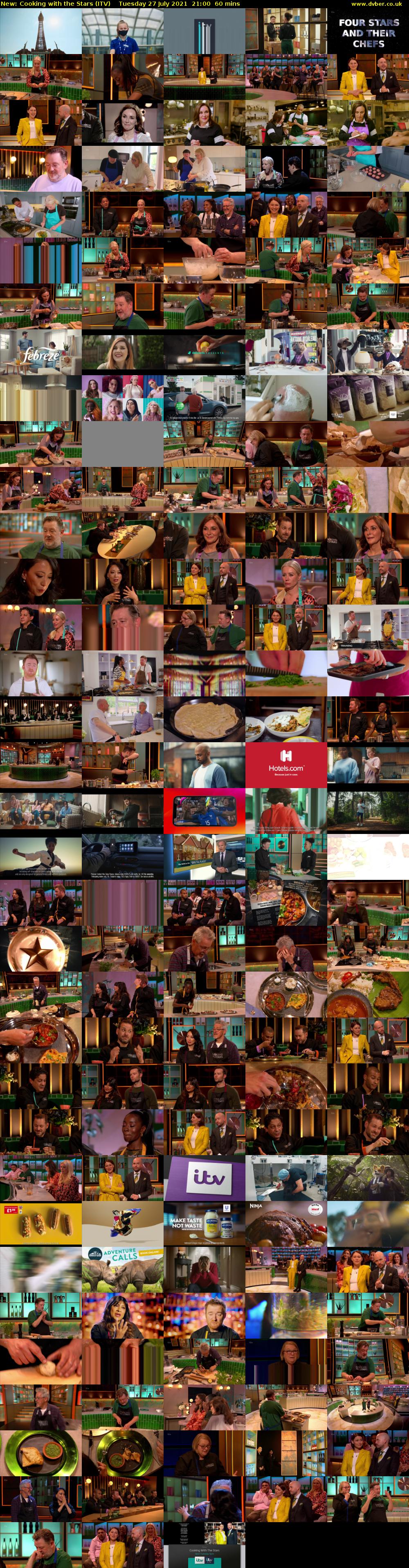 Cooking with the Stars (ITV) Tuesday 27 July 2021 21:00 - 22:00