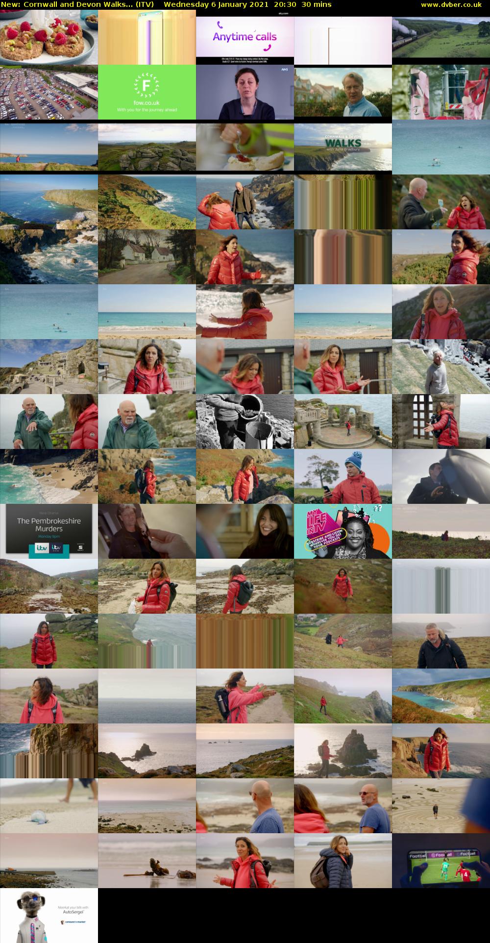 Cornwall and Devon Walks... (ITV) Wednesday 6 January 2021 20:30 - 21:00