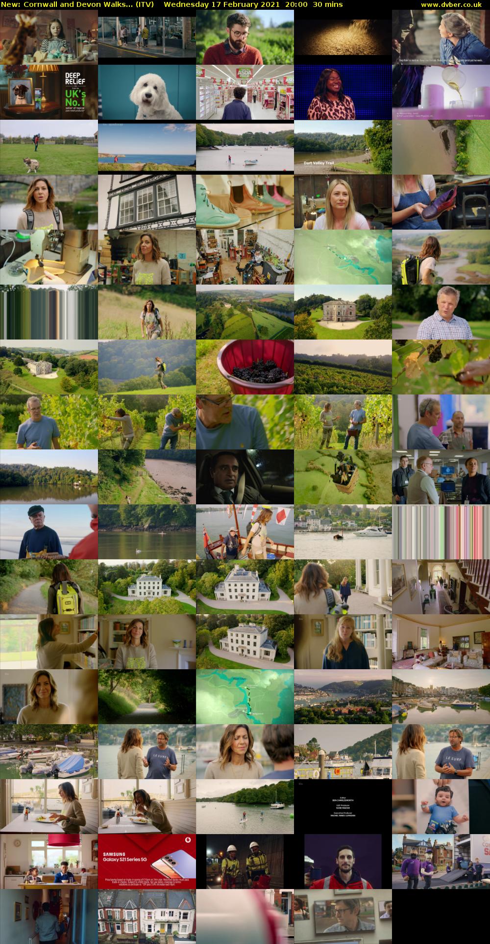 Cornwall and Devon Walks... (ITV) Wednesday 17 February 2021 20:00 - 20:30