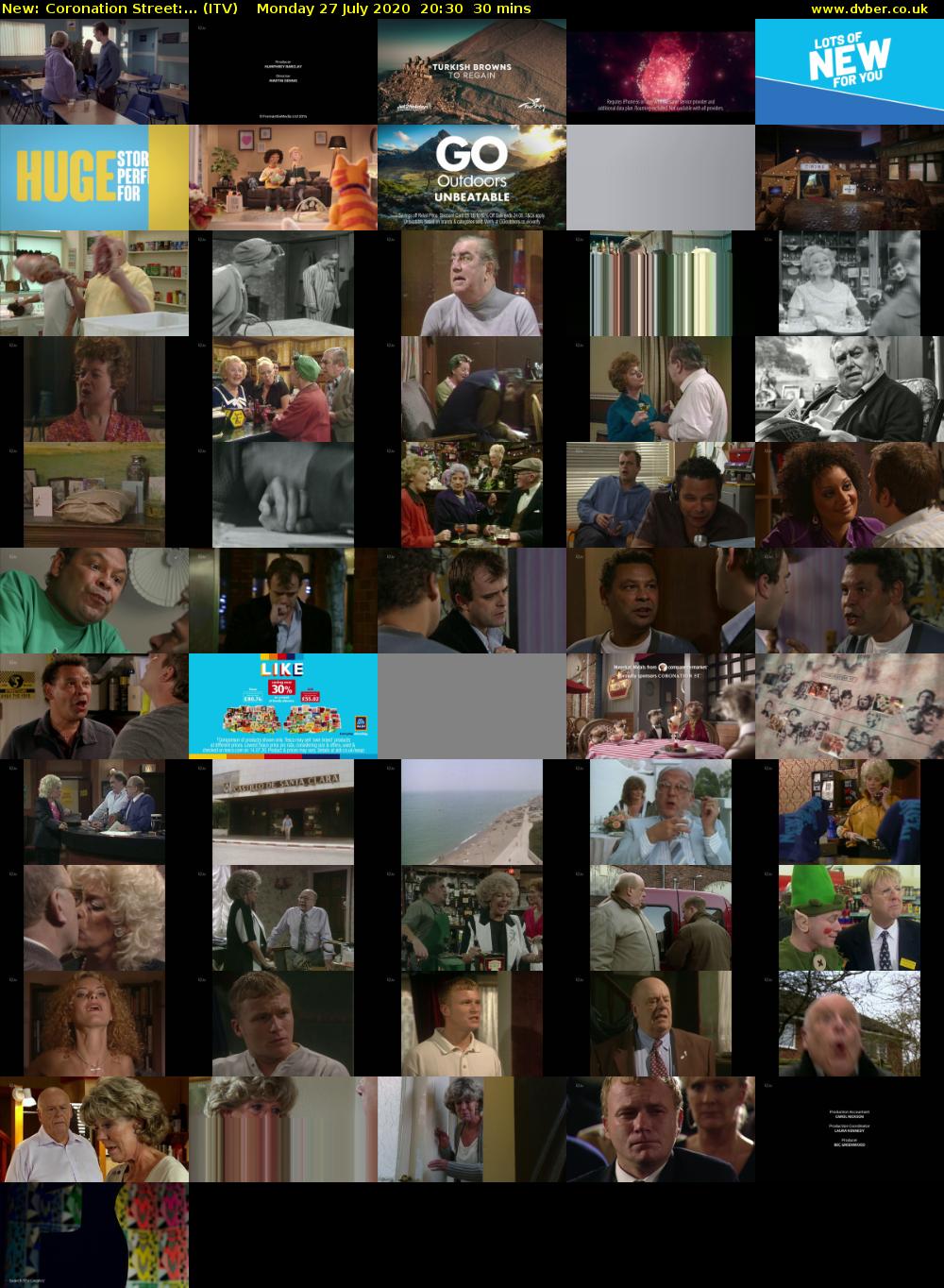 Coronation Street:... (ITV) Monday 27 July 2020 20:30 - 21:00