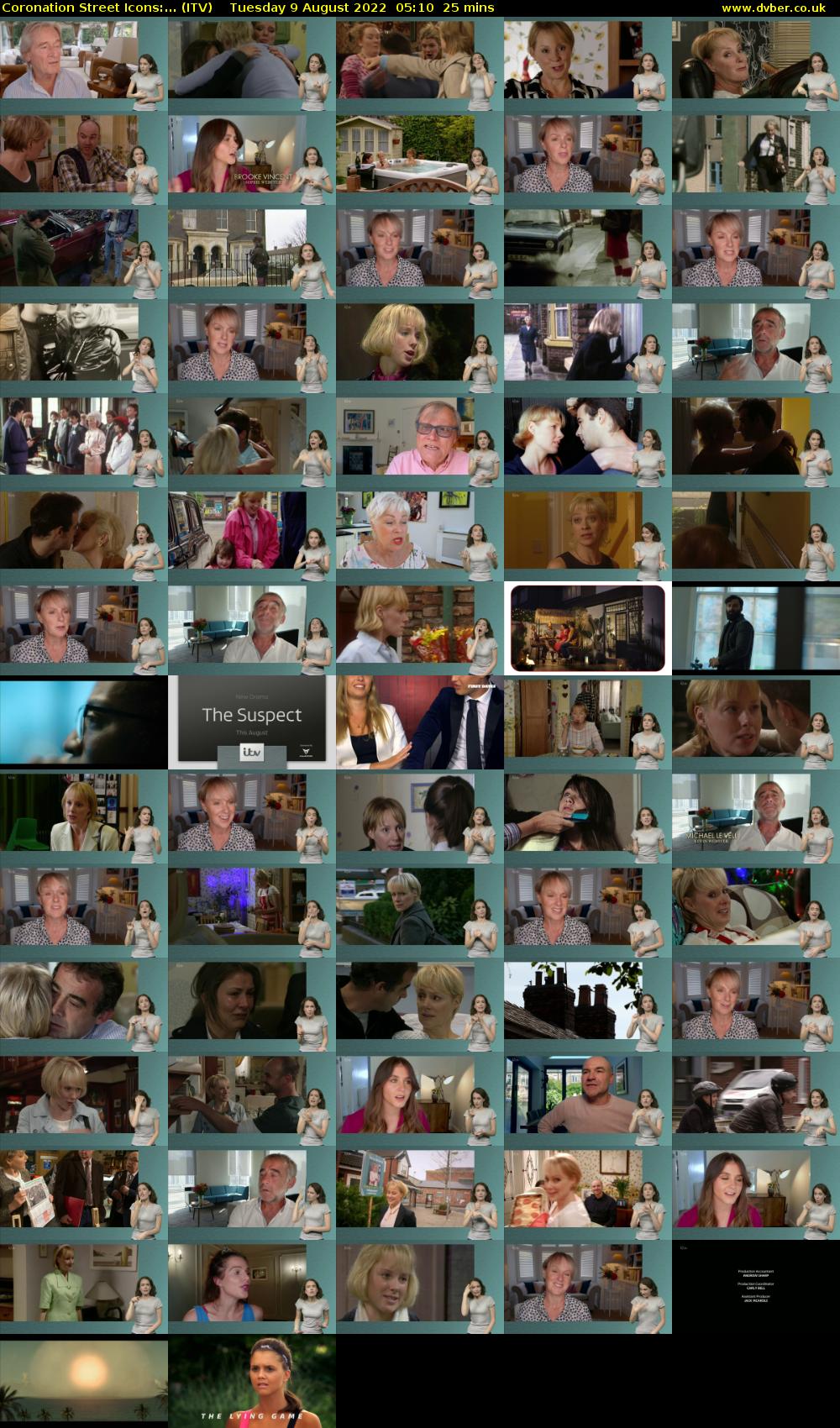 Coronation Street Icons:... (ITV) Tuesday 9 August 2022 05:10 - 05:35
