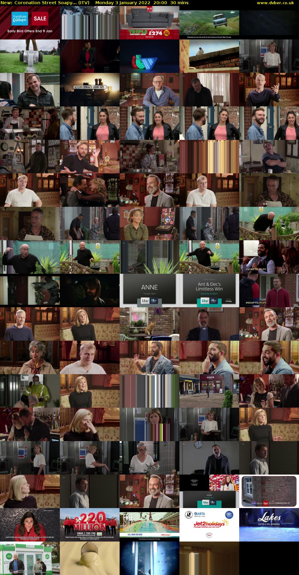 Coronation Street Soapy... (ITV) Monday 3 January 2022 20:00 - 20:30