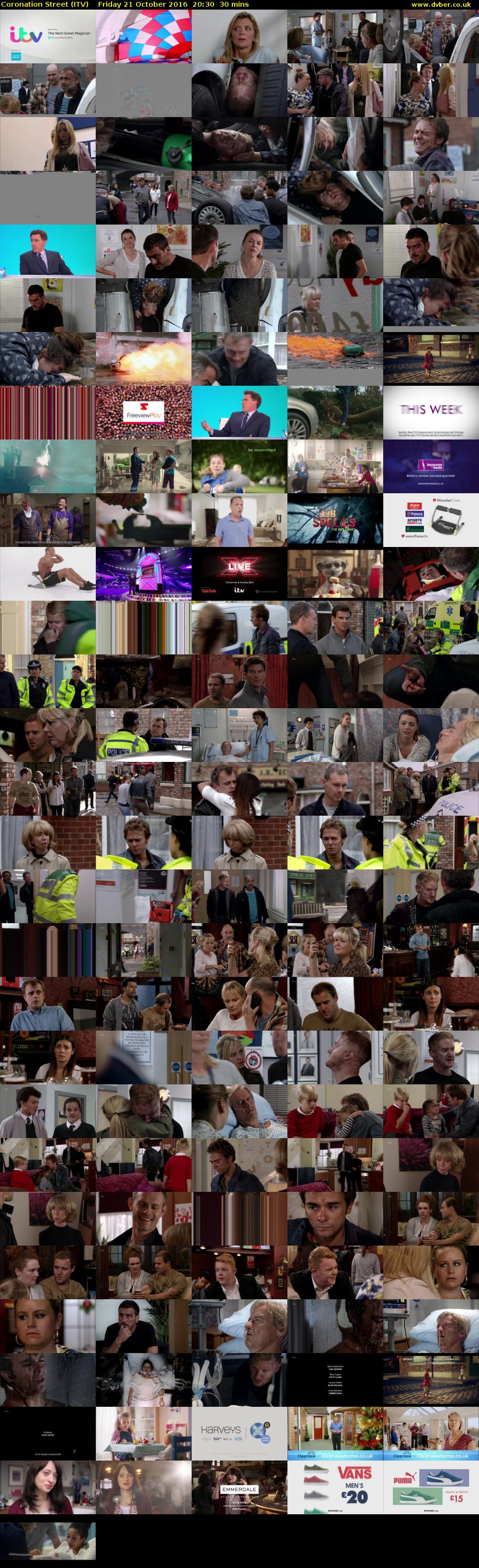 Coronation Street (ITV) Friday 21 October 2016 20:30 - 21:00