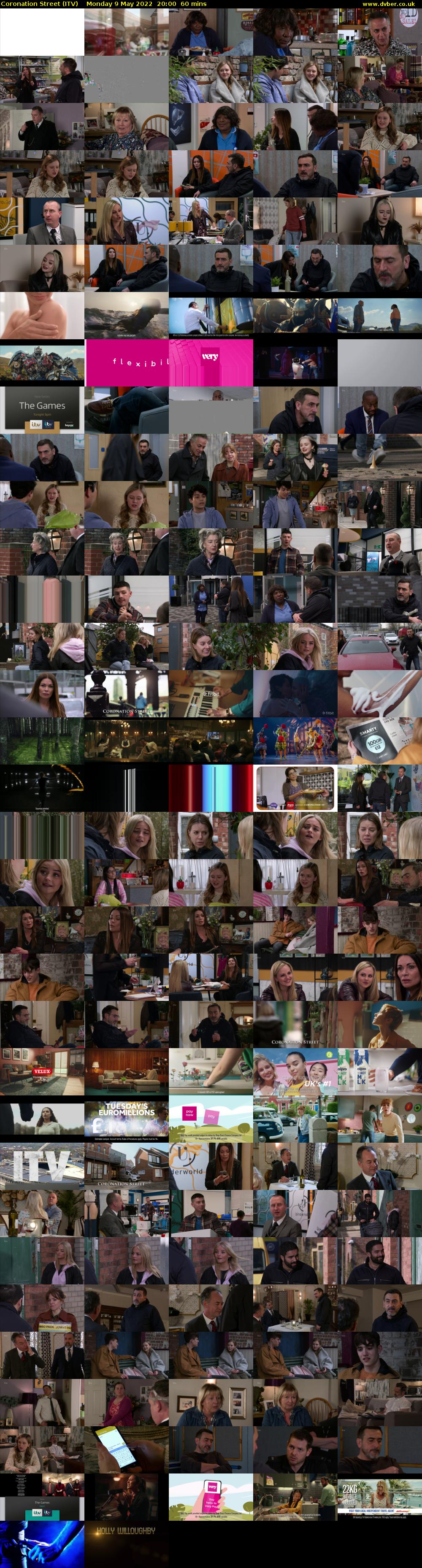Coronation Street (ITV) Monday 9 May 2022 20:00 - 21:00