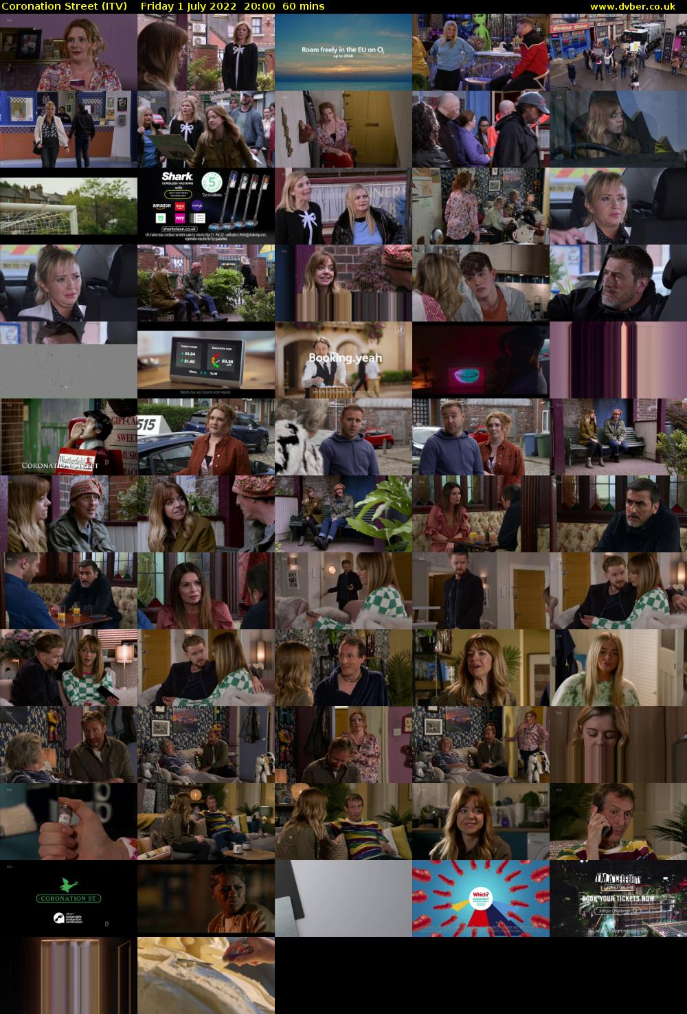 Coronation Street (ITV) Friday 1 July 2022 20:00 - 21:00