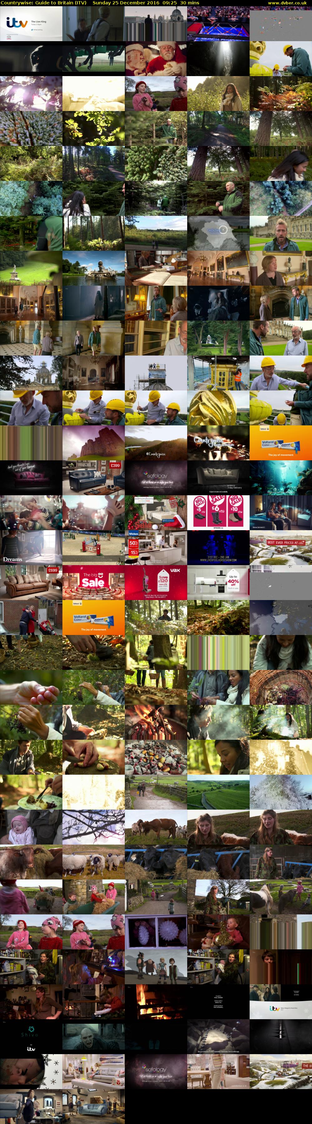 Countrywise: Guide to Britain (ITV) Sunday 25 December 2016 09:25 - 09:55