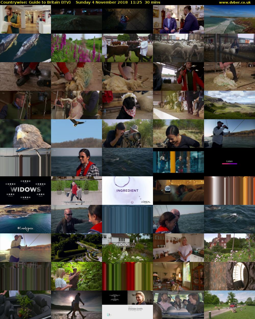 Countrywise: Guide to Britain (ITV) Sunday 4 November 2018 11:25 - 11:55