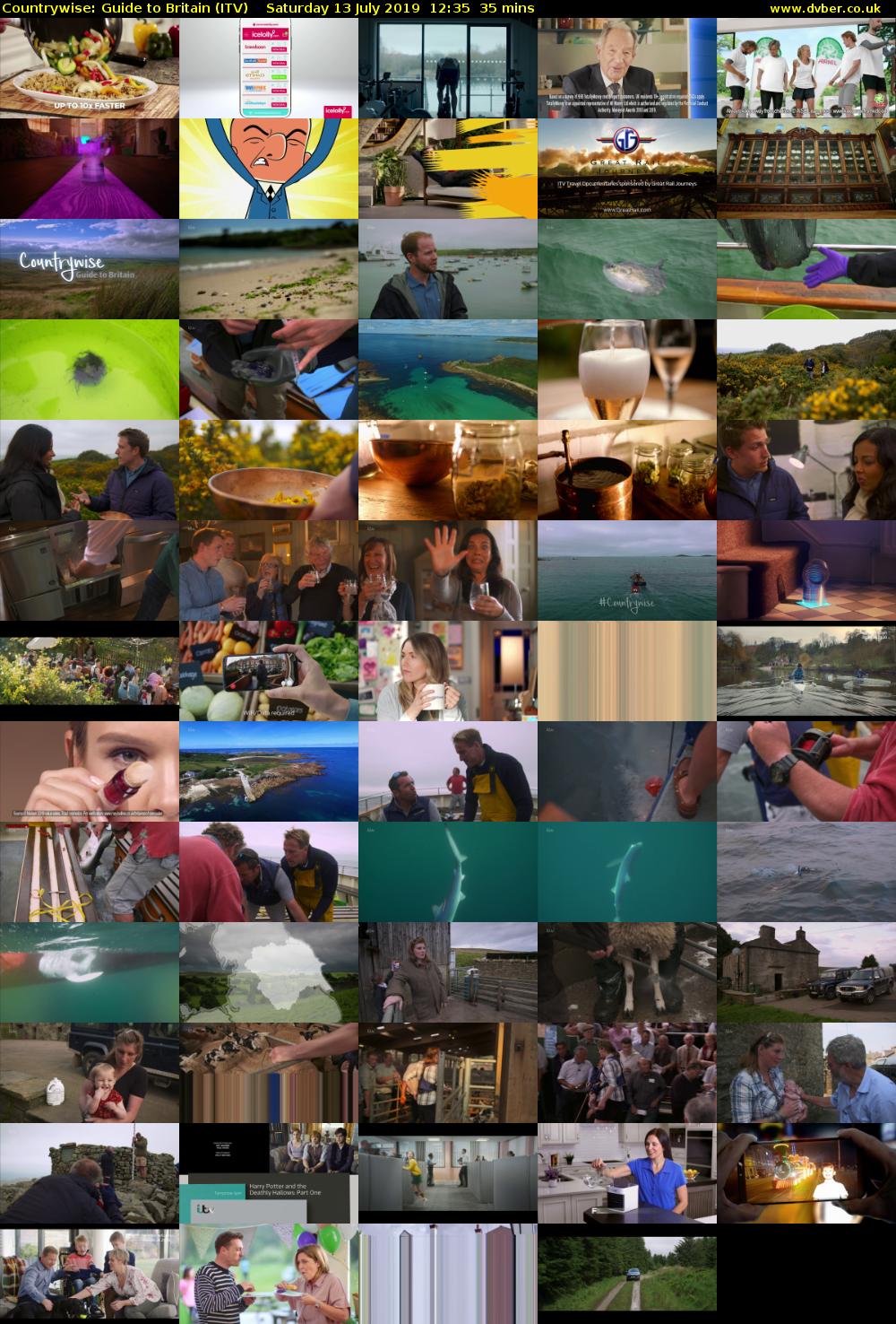 Countrywise: Guide to Britain (ITV) Saturday 13 July 2019 12:35 - 13:10