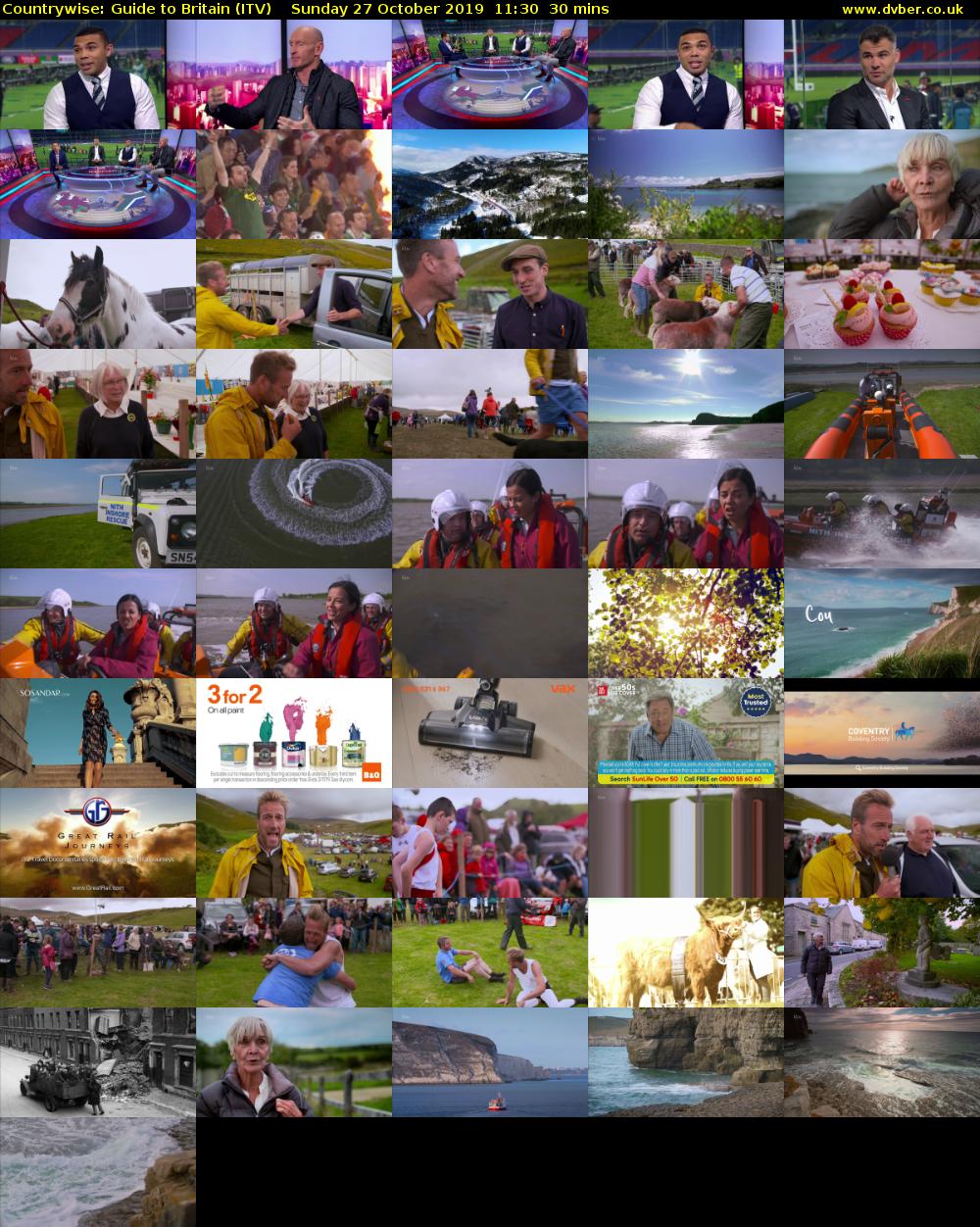Countrywise: Guide to Britain (ITV) Sunday 27 October 2019 11:30 - 12:00
