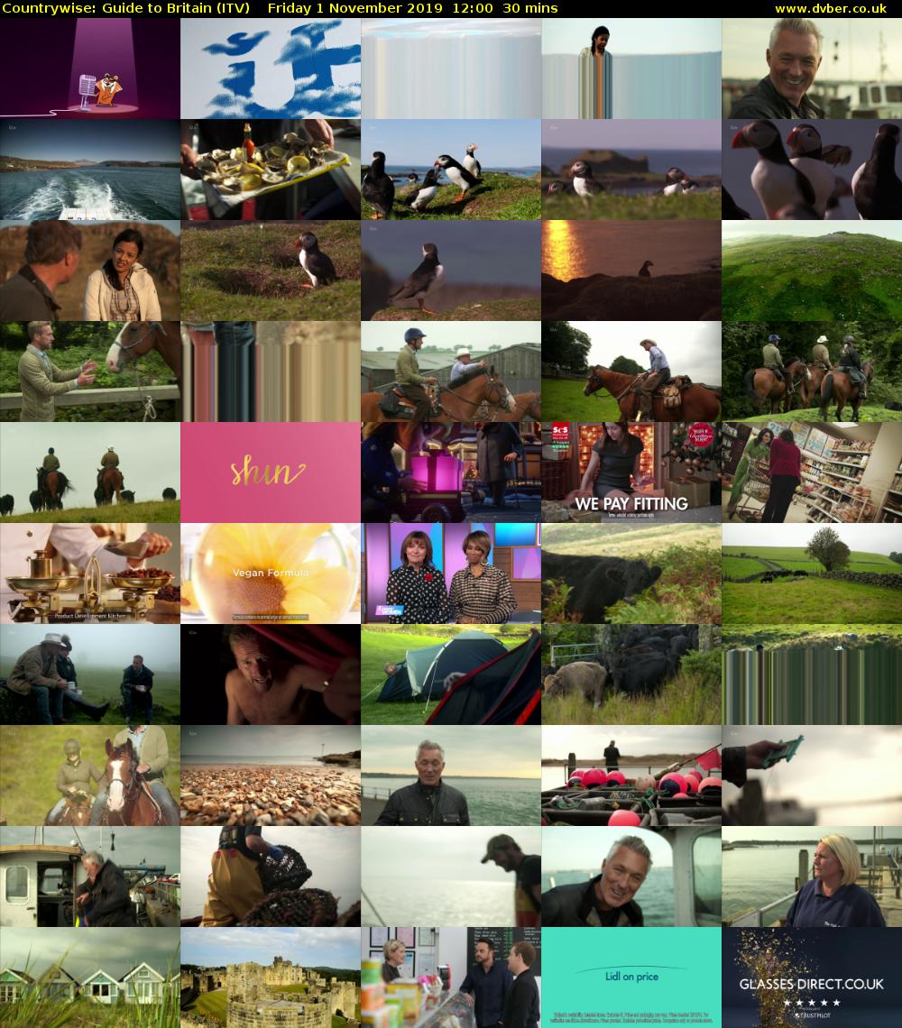 Countrywise: Guide to Britain (ITV) Friday 1 November 2019 12:00 - 12:30