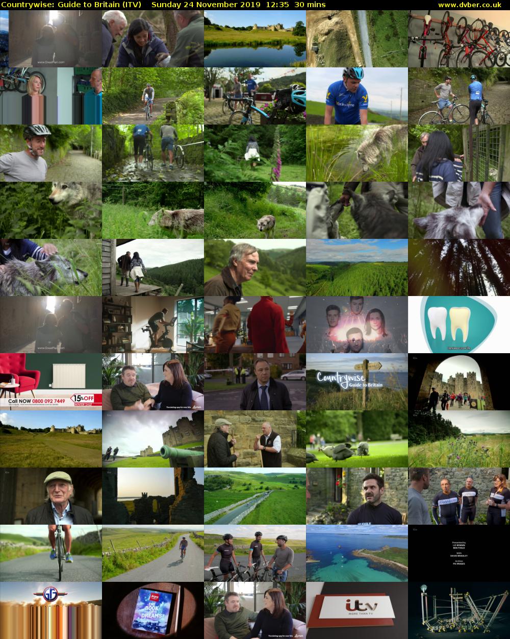 Countrywise: Guide to Britain (ITV) Sunday 24 November 2019 12:35 - 13:05