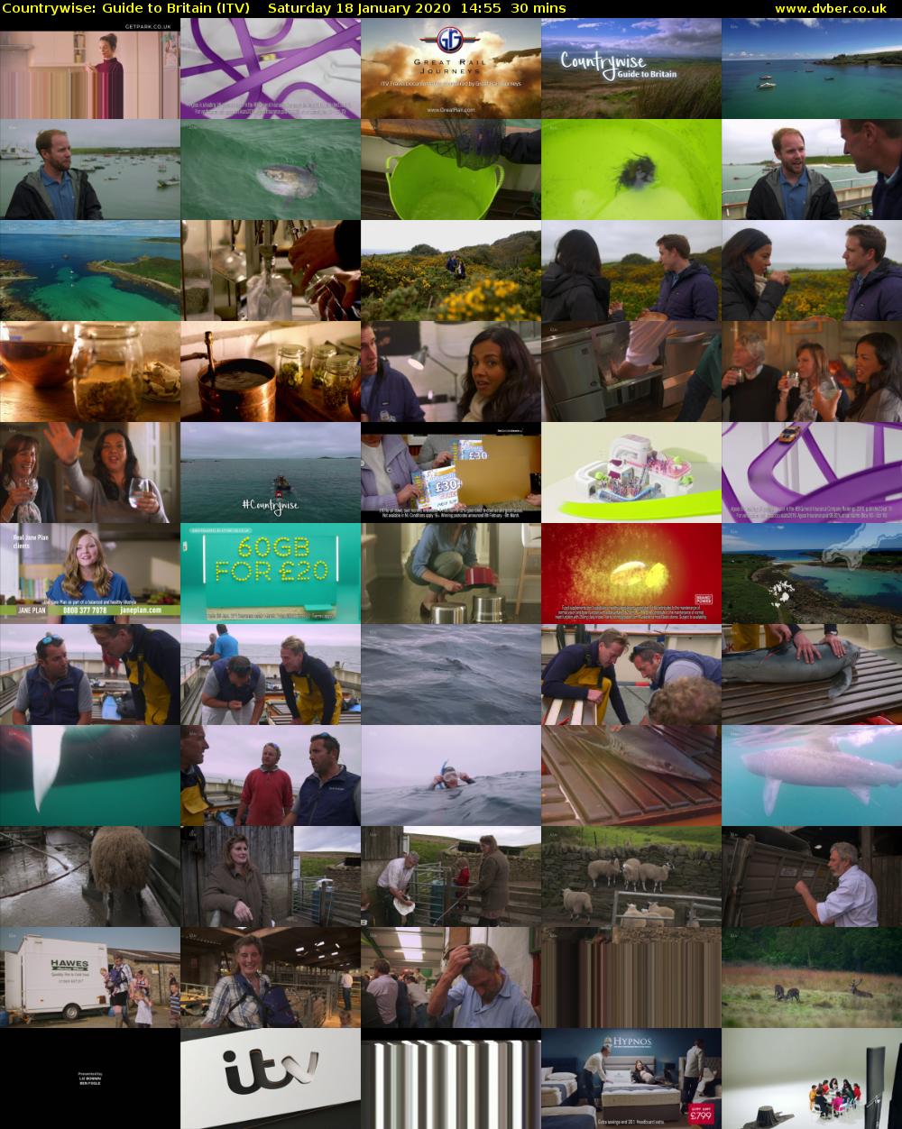 Countrywise: Guide to Britain (ITV) Saturday 18 January 2020 14:55 - 15:25