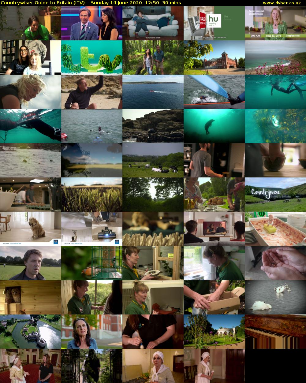Countrywise: Guide to Britain (ITV) Sunday 14 June 2020 12:50 - 13:20