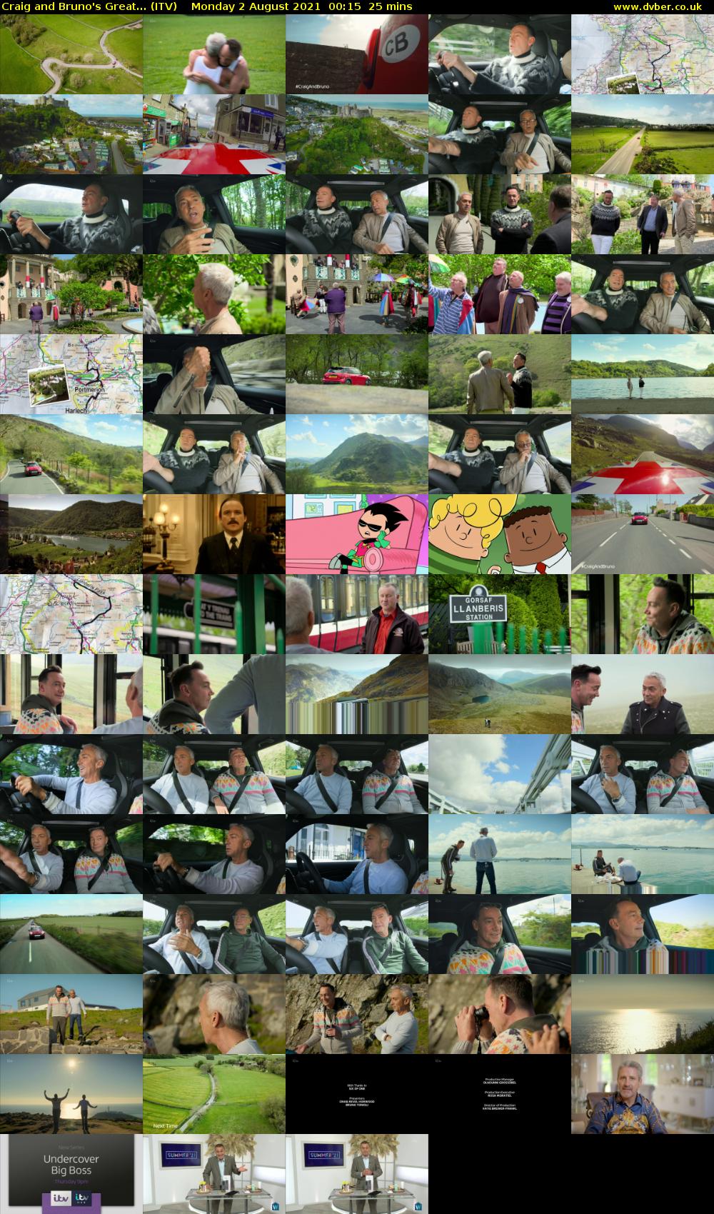 Craig and Bruno's Great... (ITV) Monday 2 August 2021 00:15 - 00:40