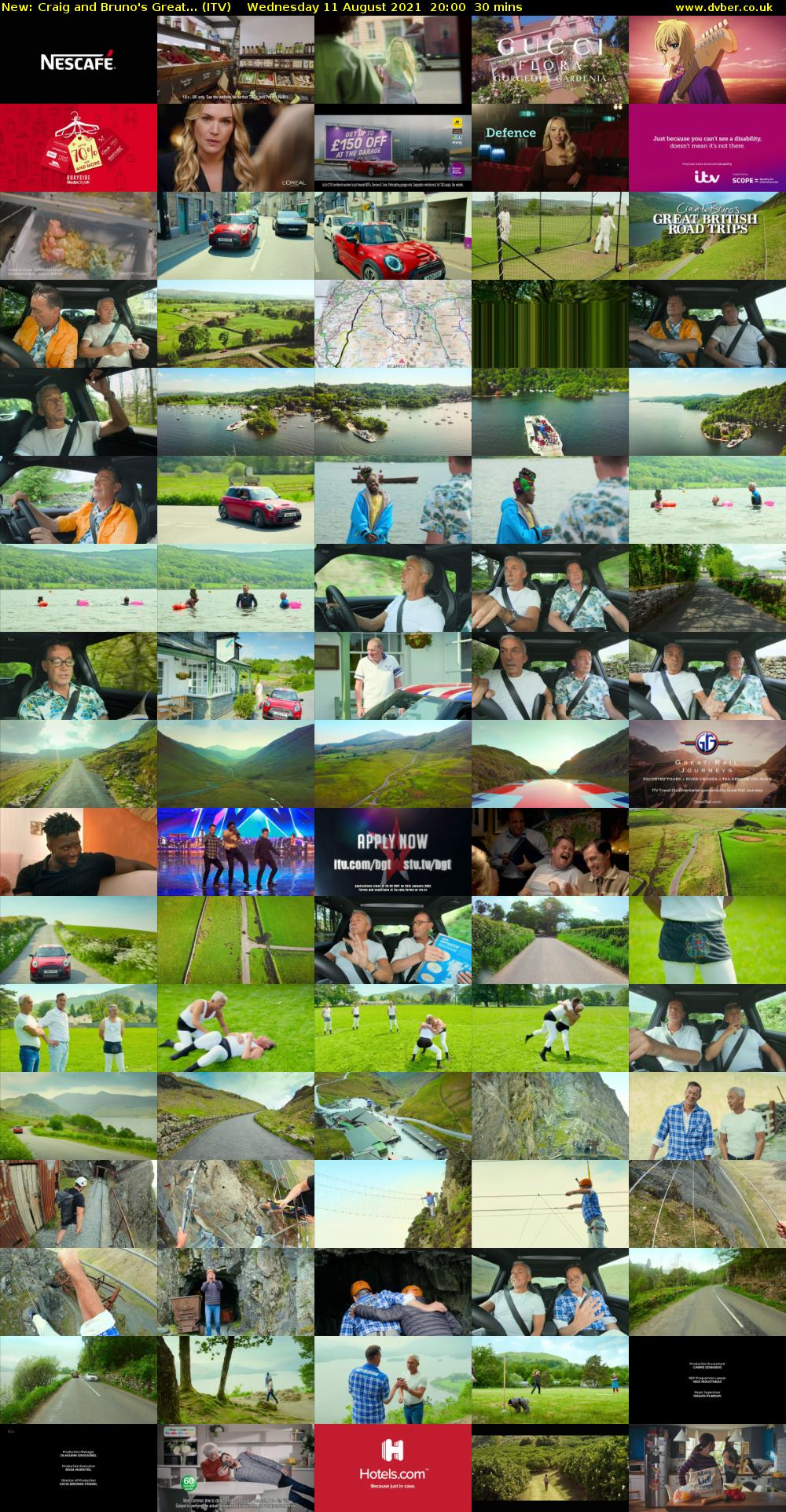 Craig and Bruno's Great... (ITV) Wednesday 11 August 2021 20:00 - 20:30