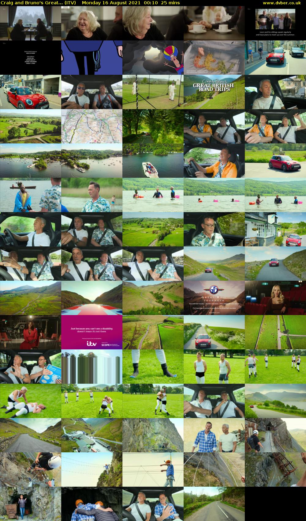Craig and Bruno's Great... (ITV) Monday 16 August 2021 00:10 - 00:35