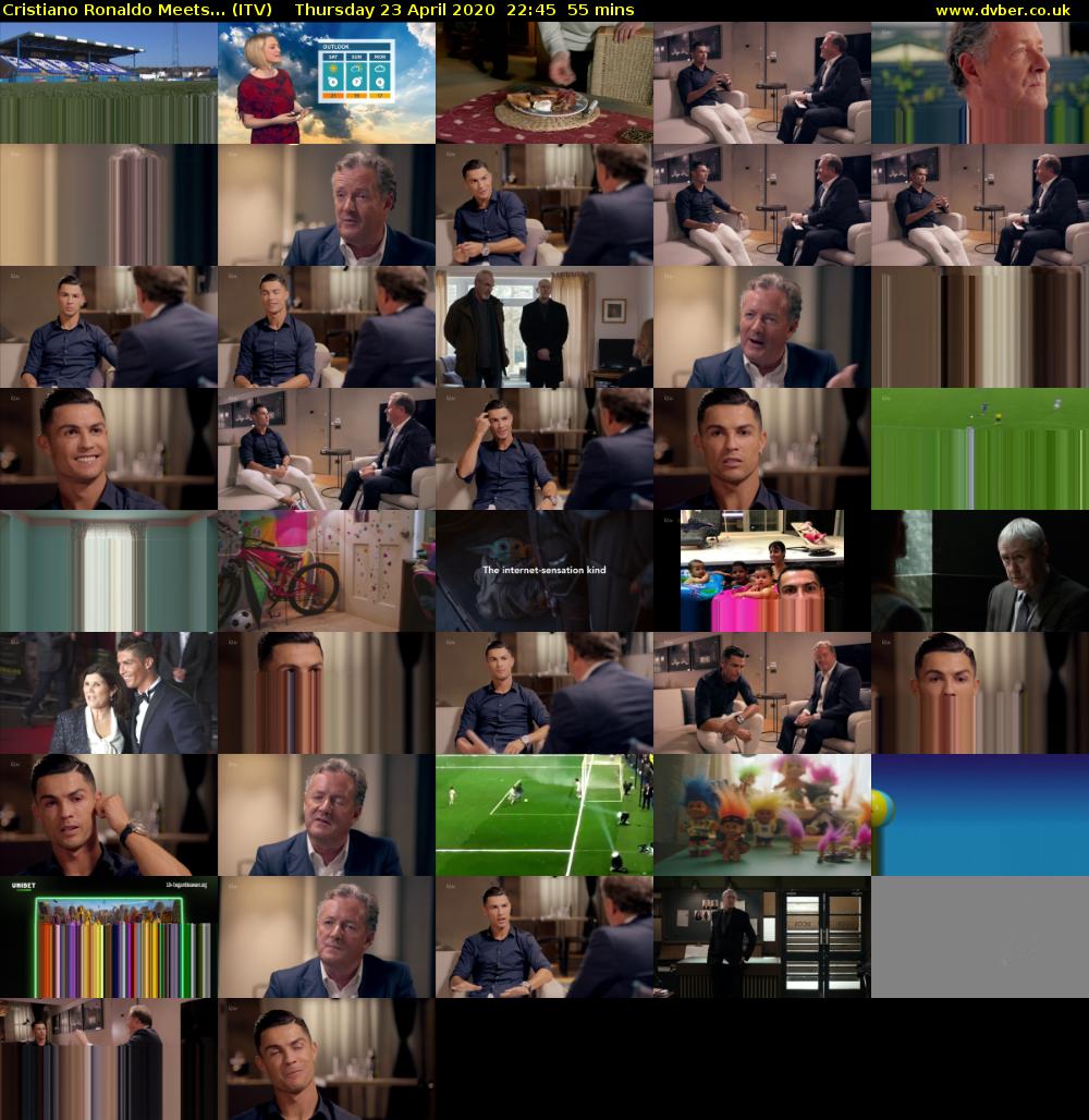 Cristiano Ronaldo Meets... (ITV) Thursday 23 April 2020 22:45 - 23:40