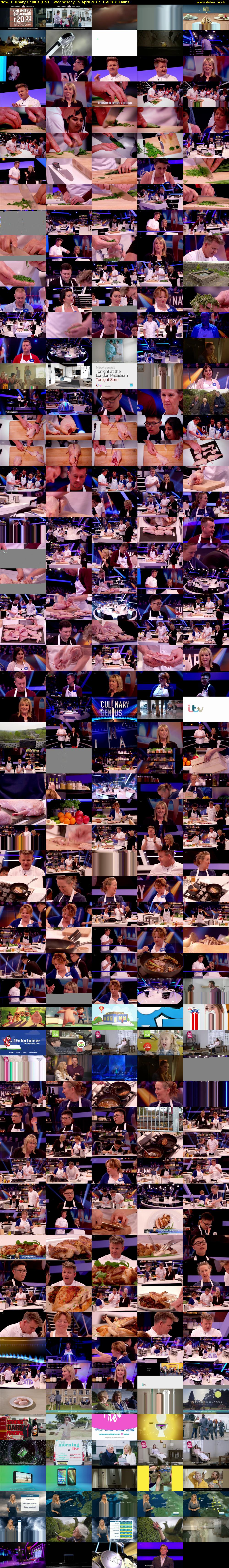 Culinary Genius (ITV) Wednesday 19 April 2017 15:00 - 16:00