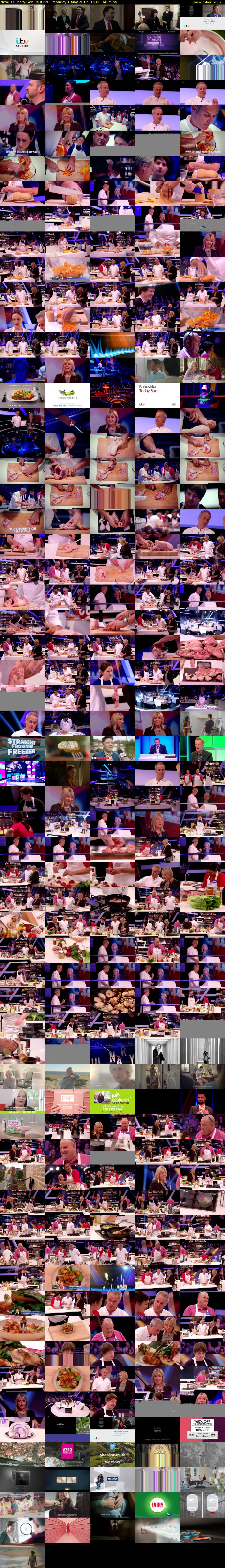 Culinary Genius (ITV) Monday 1 May 2017 15:00 - 16:00