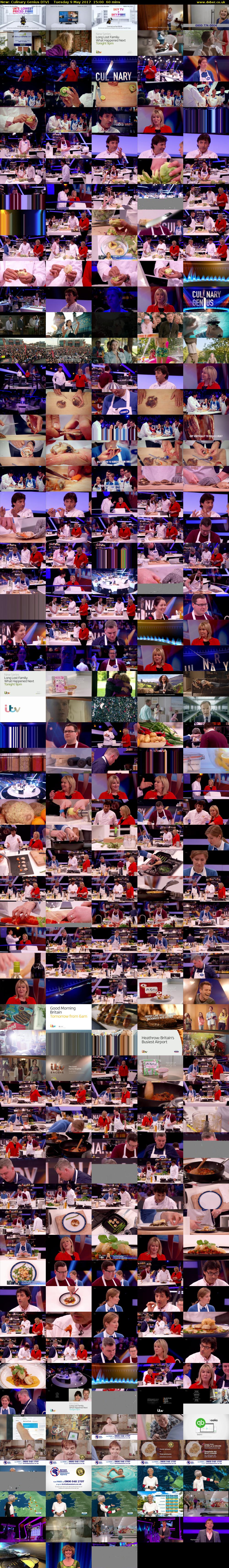 Culinary Genius (ITV) Tuesday 9 May 2017 15:00 - 16:00