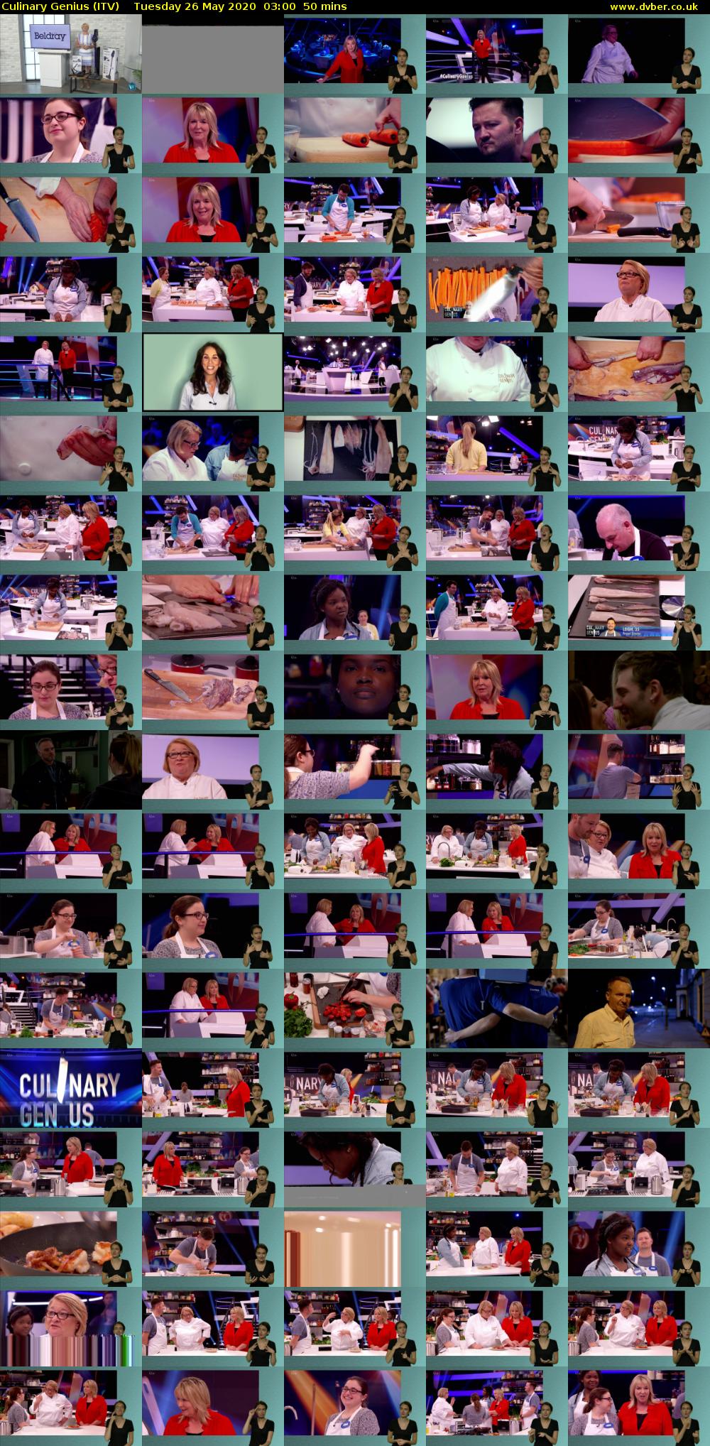 Culinary Genius (ITV) Tuesday 26 May 2020 03:00 - 03:50