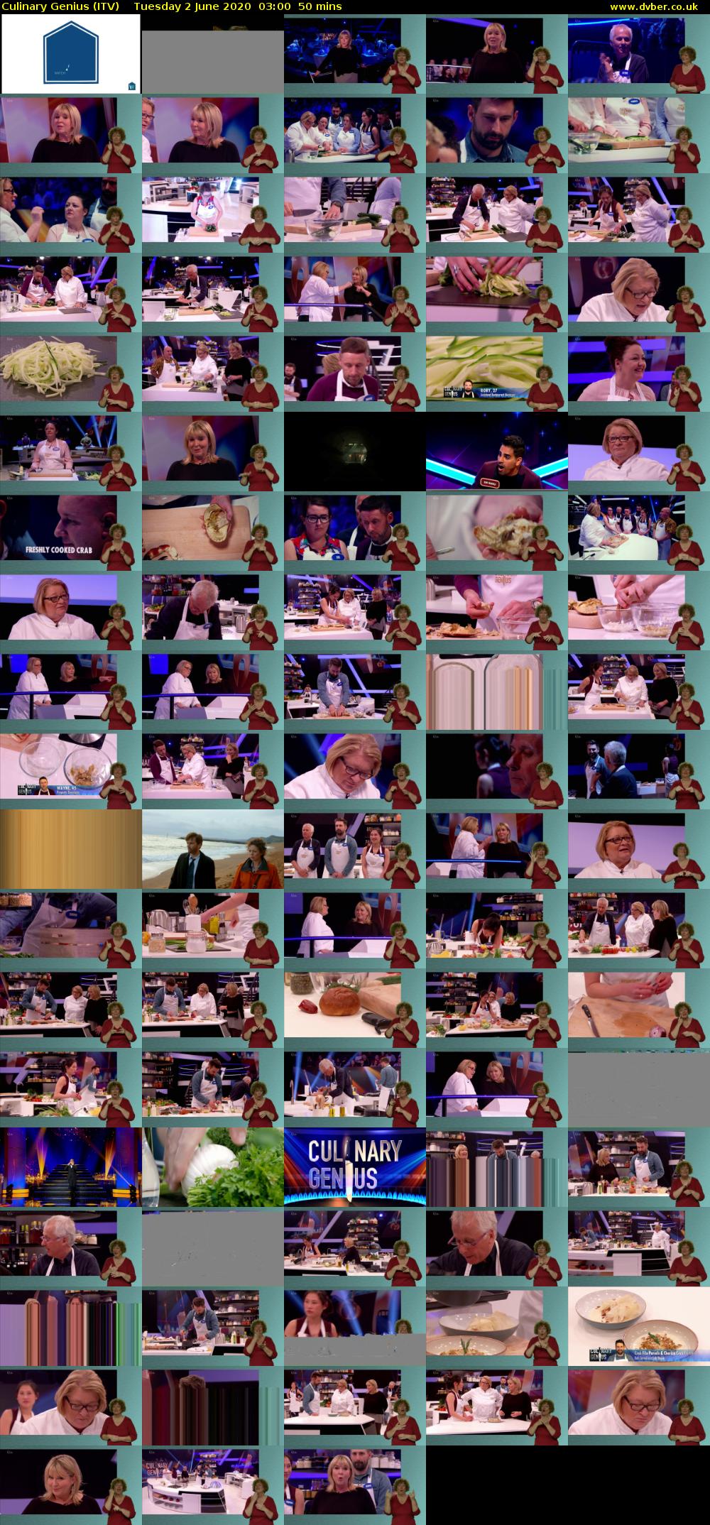 Culinary Genius (ITV) Tuesday 2 June 2020 03:00 - 03:50