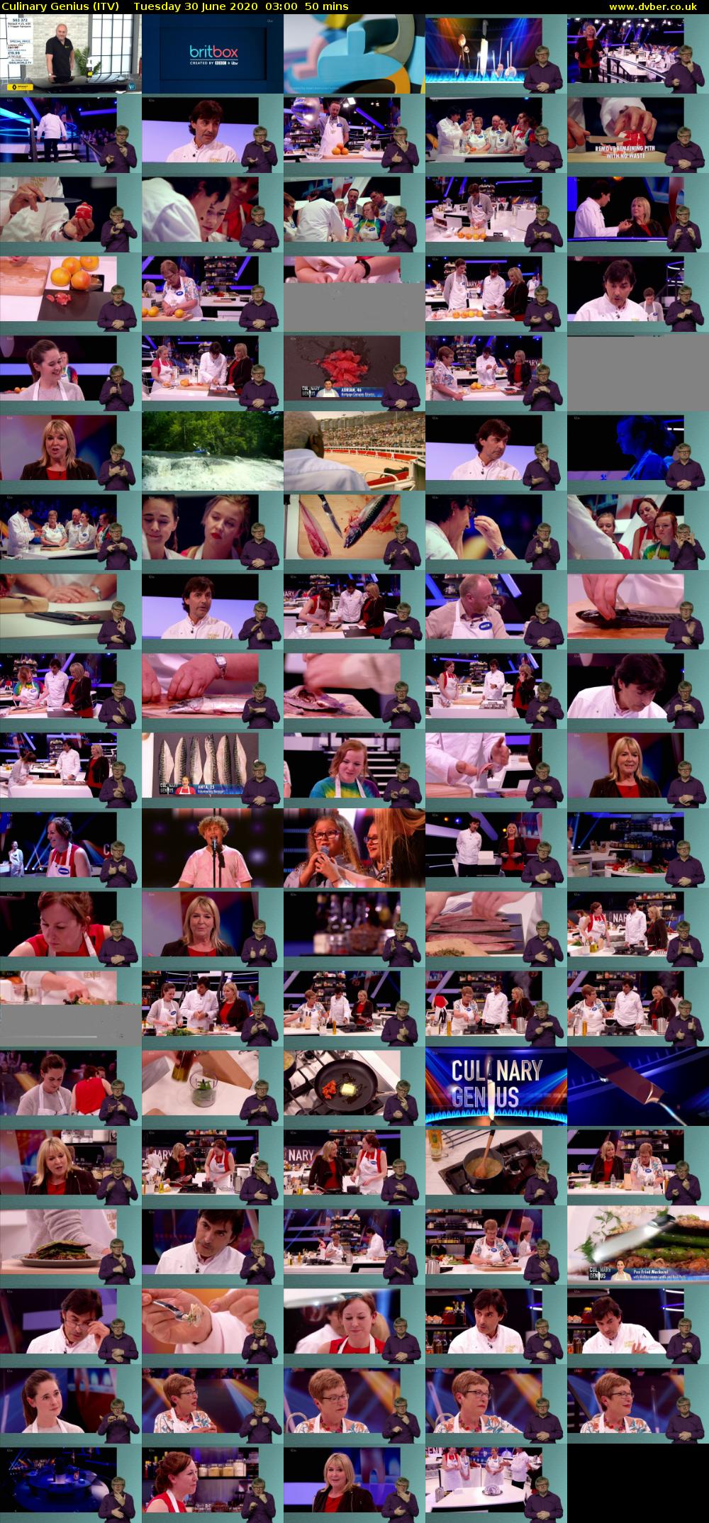 Culinary Genius (ITV) Tuesday 30 June 2020 03:00 - 03:50